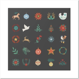 Folk Art Holiday Icons Posters and Art
